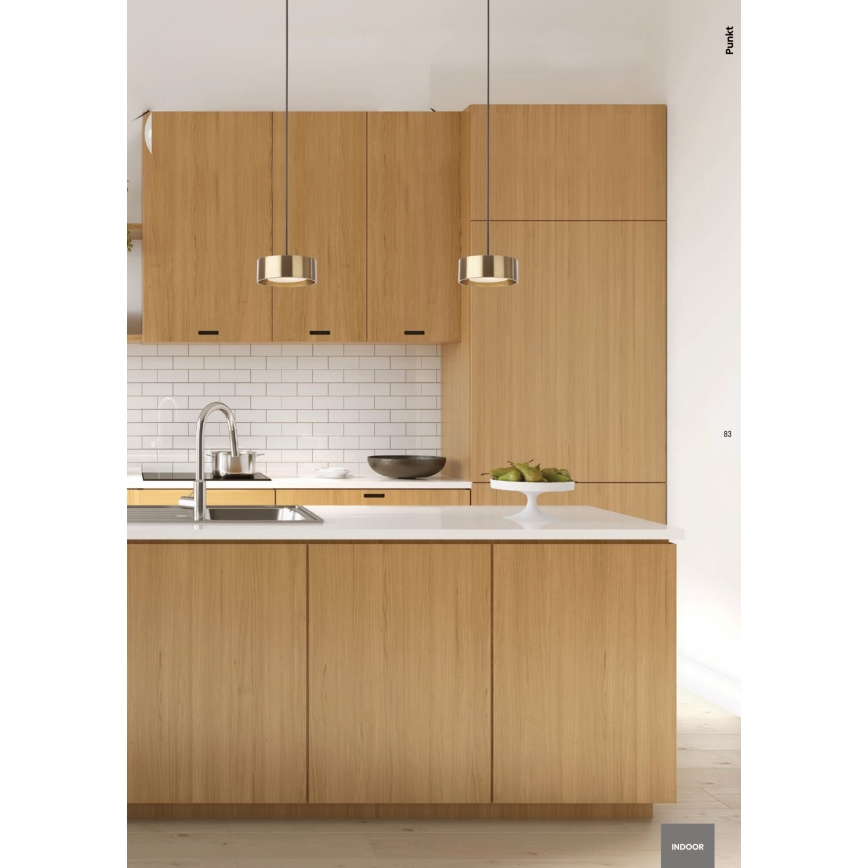 Redo 01-3101 - Candeeiro suspenso LED PUNKT LED/6W/230V diâmetro 15 cm preto