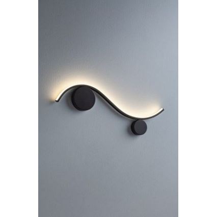 Redo 01-3110 - Iluminação de parede LED WAVE LED/9W/230V preto