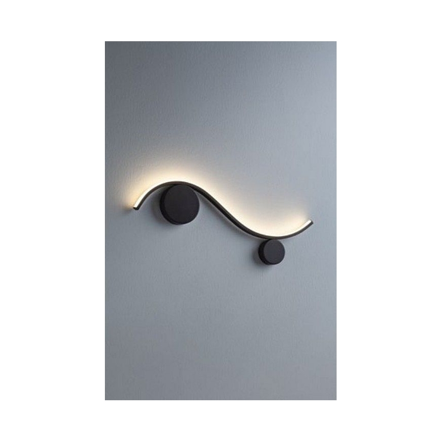 Redo 01-3110 - Iluminação de parede LED WAVE LED/9W/230V preto