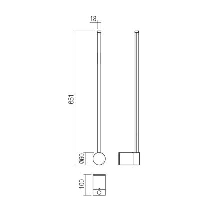 Redo 01-3120 - Iluminação de parede LED TABOO LED/9W/230V branco