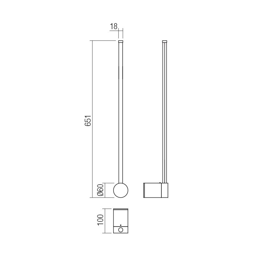 Redo 01-3120 - Iluminação de parede LED TABOO LED/9W/230V branco