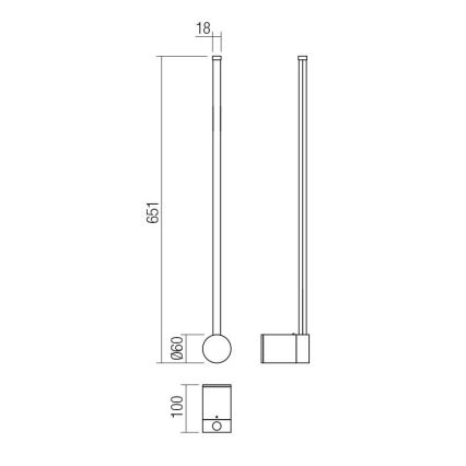 Redo 01-3121 - Iluminação de parede LED TABOO LED/9W/230V latão