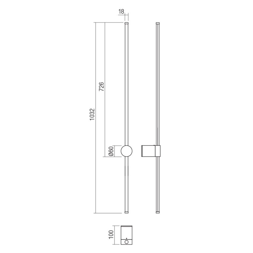 Redo 01-3124 - Iluminação de parede LED TABOO LED/11W/230V latão