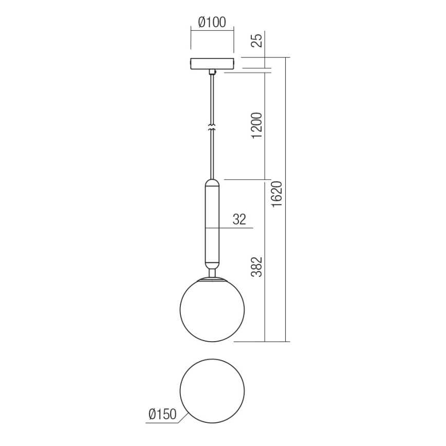 Redo 01-3130 - Candeeiro suspenso HAIKU 1xE14/28W/230V diâmetro 15 cm latão