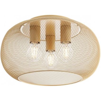 Redo 01-3139 - Iluminação de teto CROKET 3xE27/42W/230V diâmetro 40 cm dourada