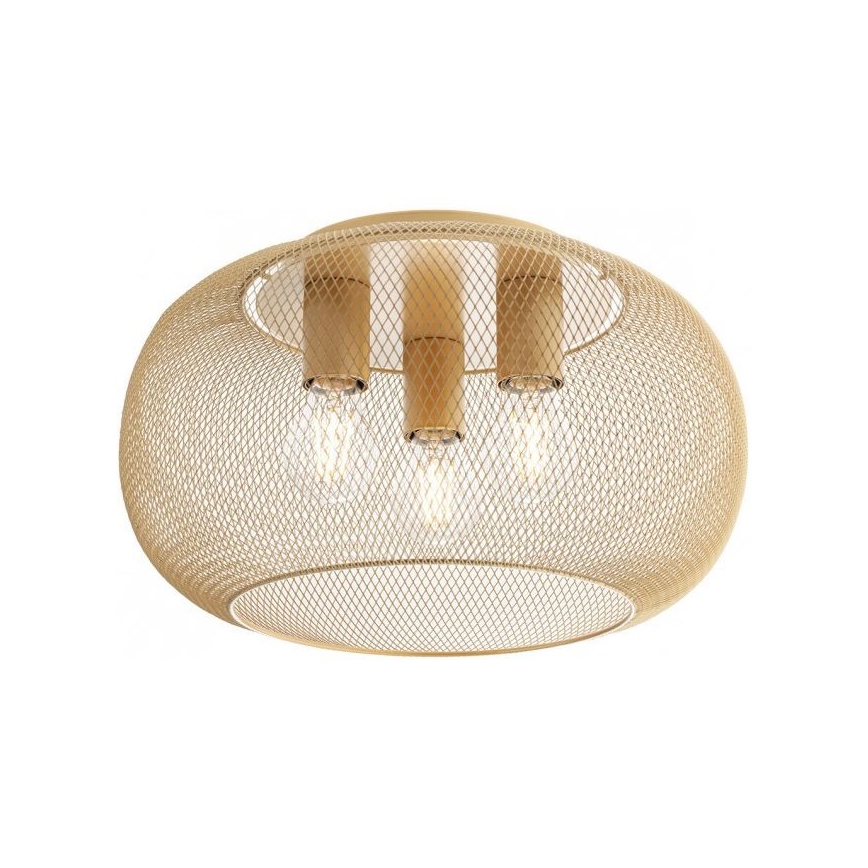 Redo 01-3139 - Iluminação de teto CROKET 3xE27/42W/230V diâmetro 40 cm dourada