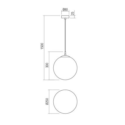 Redo 01-3153 - Candelabro suspenso BOWLING 1xE27/42W/230V dourada