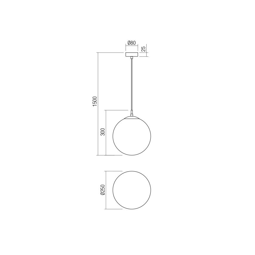 Redo 01-3153 - Candelabro suspenso BOWLING 1xE27/42W/230V dourada