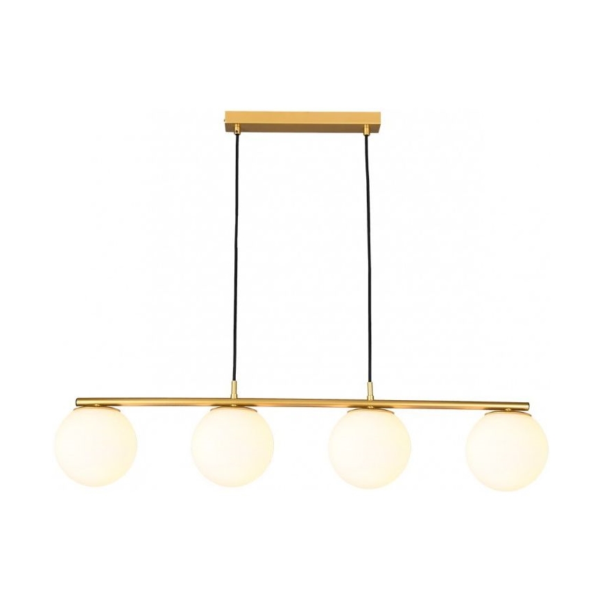 Redo 01-3155 - Candelabro suspenso BOWLING 4xE27/42W/230V dourada