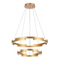 Redo 01-3178 - Candelabro suspenso LED com regulação CASTLE LED/60W/230V dourada