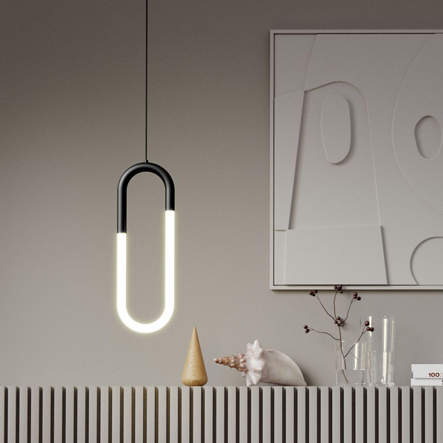 Redo 01-3184 - Candelabro suspenso LED com regulação LATIUM LED/9W/230V preto