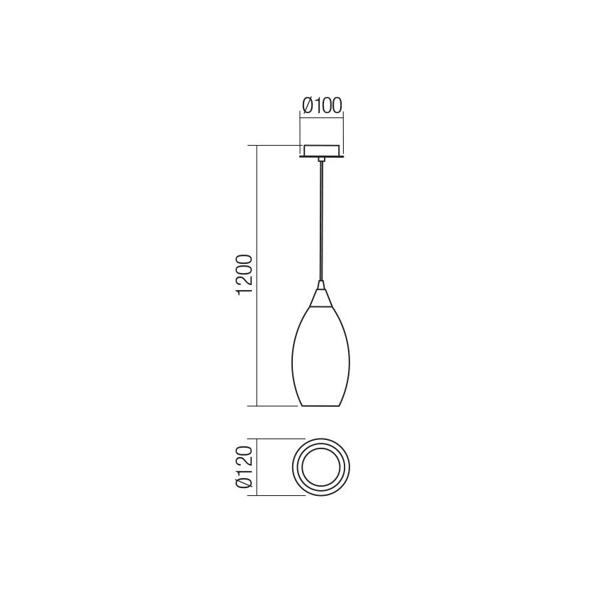 Redo 01-3189 - Candelabro suspenso TANNER 1xE14/28W/230V diâmetro 12 cm