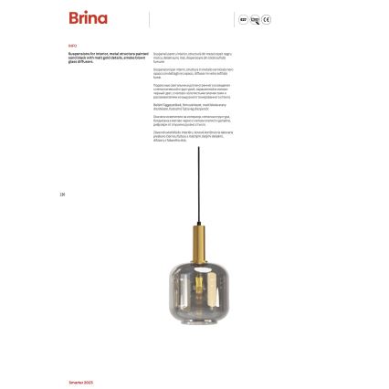 Redo 01-3213 - Candelabro suspenso BRINA 1xE27/23W/230V