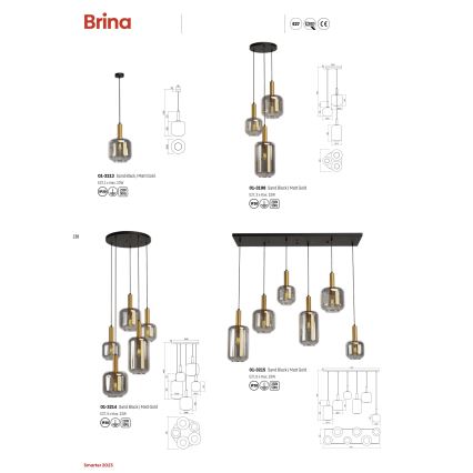 Redo 01-3213 - Candelabro suspenso BRINA 1xE27/23W/230V
