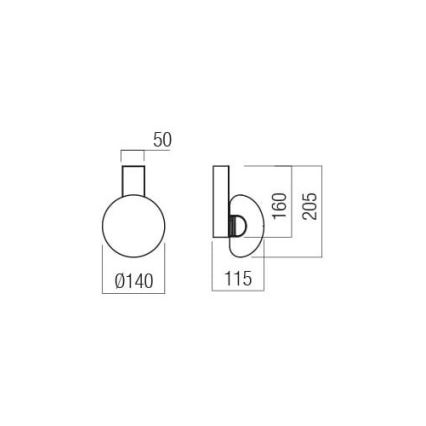 Redo 01-3239 - Iluminação de parede LED SINCLAIR LED/6,5W/230V CRI 93 IP21 dourada