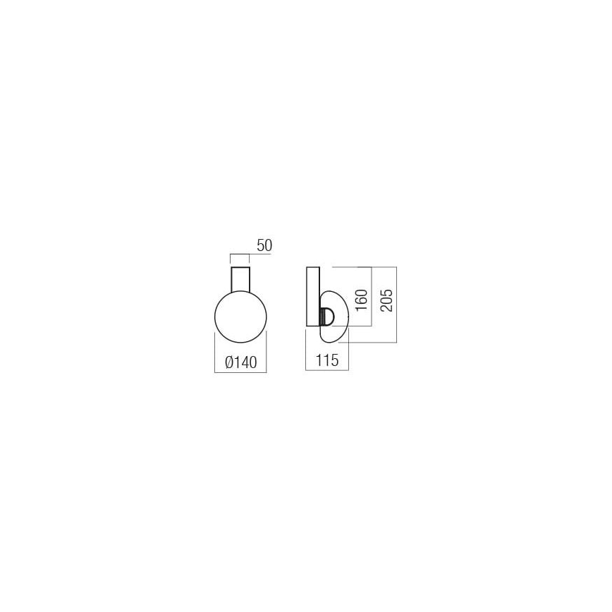 Redo 01-3240 - Luminária de parede LED SINCLAIR LED/6,5W/230V CRI 93 IP21 preta