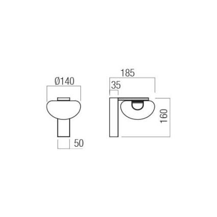 Redo 01-3241 - Iluminação de parede LED SINCLAIR LED/6,5W/230V CRI 93 IP21 dourada