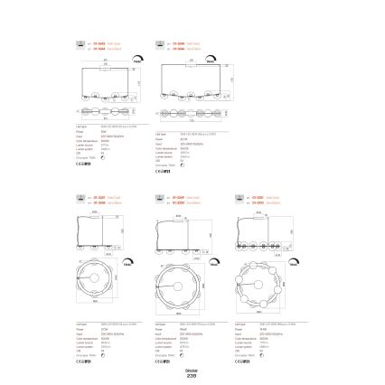 Redo 01-3243 - Candelabro suspenso LED com regulação SINCLAIR LED/35W/230V CRI 93 IP21 dourada