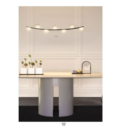 Redo 01-3244 - Candelabro suspenso LED com regulação SINCLAIR LED/35W/230V CRI 93 IP21 preto