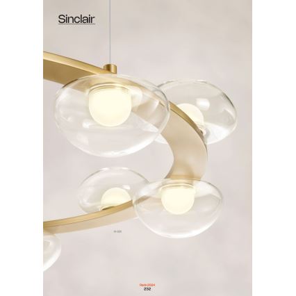Redo 01-3247- Candelabro suspenso LED com regulação SINCLAIR LED/37,2W/230V CRI 93 IP21 dourada