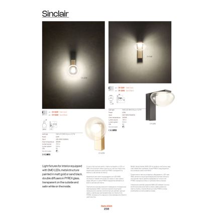 Redo 01-3247- Candelabro suspenso LED com regulação SINCLAIR LED/37,2W/230V CRI 93 IP21 dourada