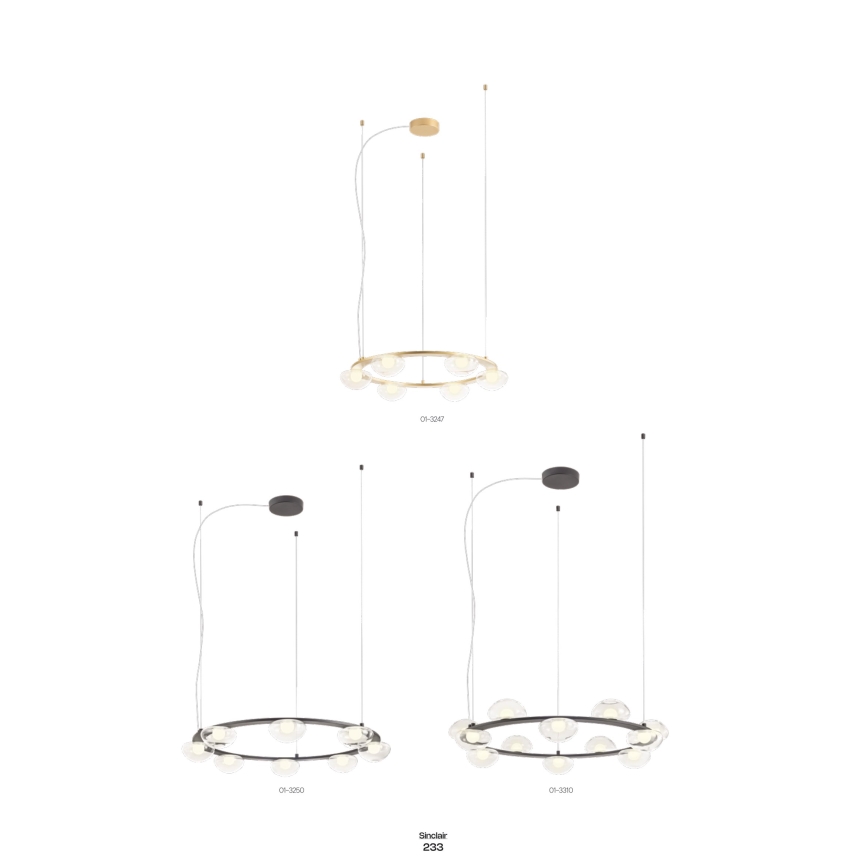 Redo 01-3248- Candelabro suspenso LED com regulação SINCLAIR LED/37,2W/230V CRI 93 IP21 preto
