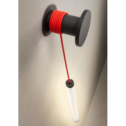 Redo 01-3304 - Arandela de parede LED regulável SWING LED/16W/230V 3000/4000K IRC 90 preto