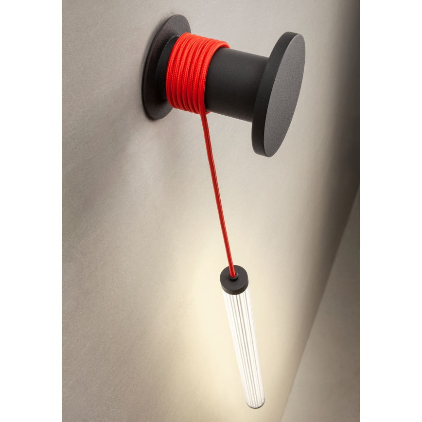 Redo 01-3304 - Arandela de parede LED regulável SWING LED/16W/230V 3000/4000K IRC 90 preto