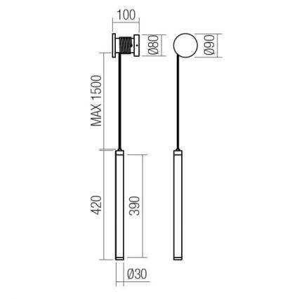 Redo 01-3361 - Aplique de parede LED regulável SWING LED/9W/230V 3000/4000K CRI 90 branco