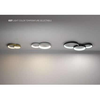 Redo 01-3375 - Iluminação de teto LED com regulação COMBI LED/72W/230V 3000/4000/6000K CRI98 preto