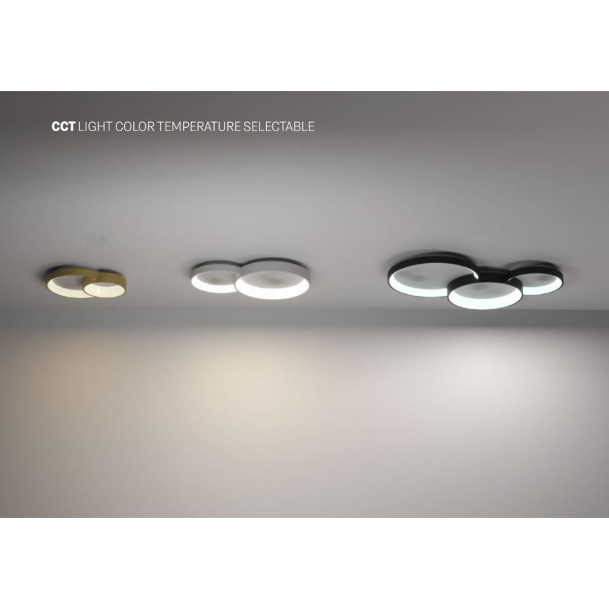 Redo 01-3375 - Iluminação de teto LED com regulação COMBI LED/72W/230V 3000/4000/6000K CRI98 preto