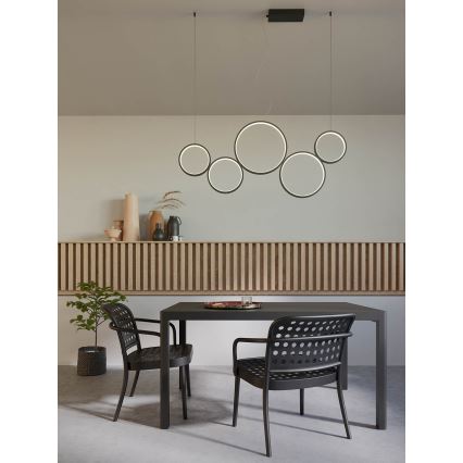 Redo 01-3384 - Candelabro suspenso LED com regulação ATHENA LED/40W/230V 3000/4000/6000K CRI98 preto