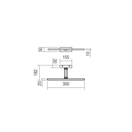 Redo 01-3461 - Iluminação de ilustração LED LINEAR LED/8W/230V 35 cm CRI 92 preto