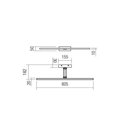 Redo 01-3462 - Iluminação de ilustração LED LINEAR LED/8W/230V 60,5 cm CRI 92 branco