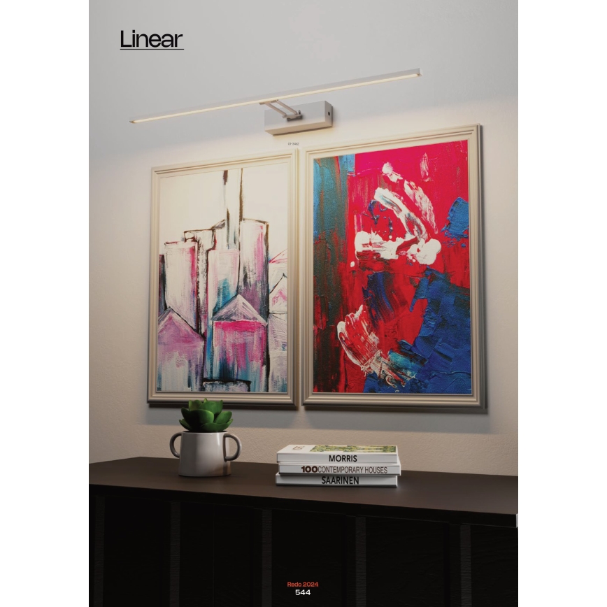 Redo 01-3463 - Iluminação de ilustração LED LINEAR LED/8W/230V 60,5 cm CRI 92 preto