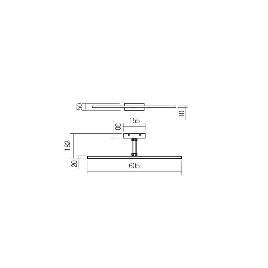 Redo 01-3463 - Iluminação de ilustração LED LINEAR LED/8W/230V 60,5 cm CRI 92 preto