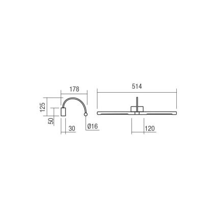 Redo 01-3467 - Iluminação de ilustração LED KENDO LED/11W/230V 51,4 cm CRI 92 preto