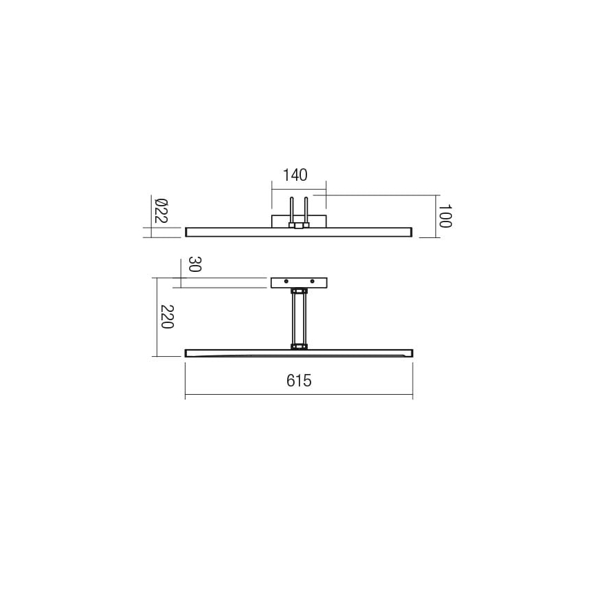 Redo 01-3470 - Iluminação de ilustração LED IKON LED/16,4W/230V 61,5 cm CRI 92 branco