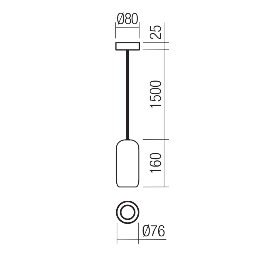 Redo 01-3475 - Candeeiro suspenso BOOM 1xGU10/10W/230V diâmetro 7,6 cm verde