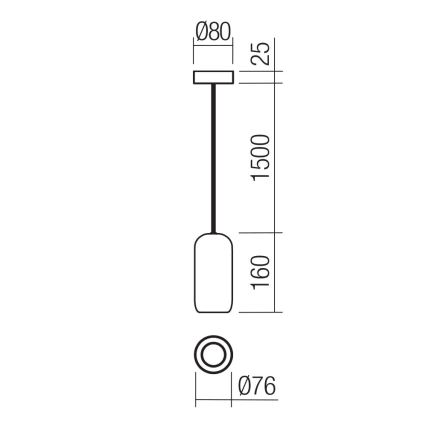 Redo 01-3476 - Candeeiro suspenso BOOM 1xGU10/10W/230V diâmetro 7,6 cm castanho