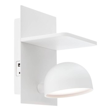 Redo 01-3491 - Foco de parede LED SEIBI LED/7W/230V USB CRI 90 branco