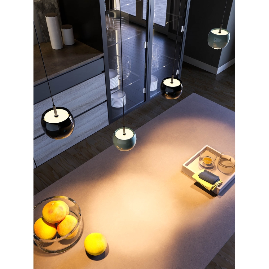 Redo 01-3551 - Candeeiro suspenso LED AVES LED/12W/230V diâmetro 9,6 cm CRI 90 antracite