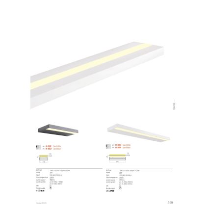 Redo 01-3552 - Iluminação de parede LED SEED LED/15W/230V branco