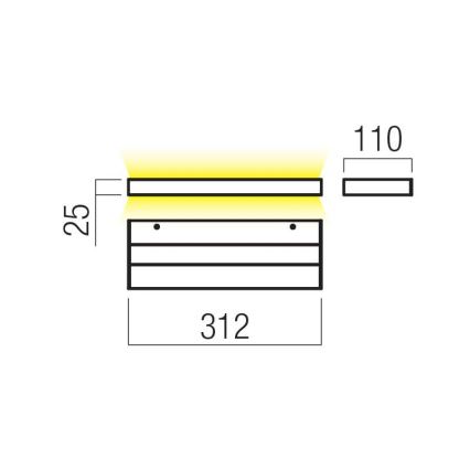 Redo 01-3552 - Iluminação de parede LED SEED LED/15W/230V branco