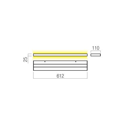 Redo 01-3554 - Iluminação de parede LED SEED LED/30W/230V branco