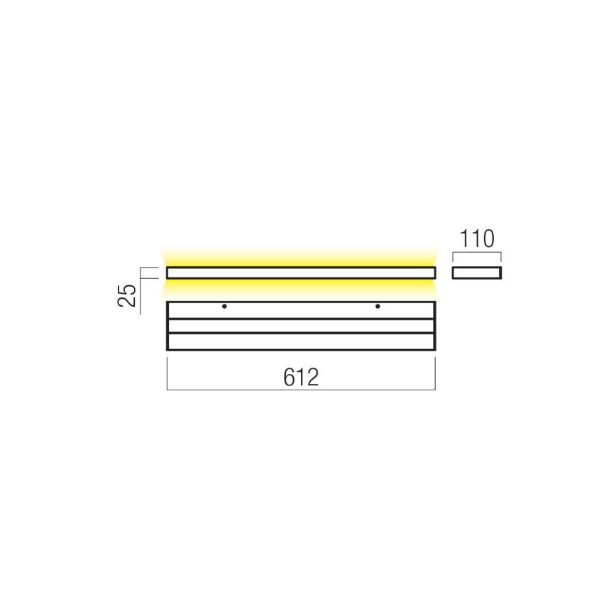 Redo 01-3554 - Iluminação de parede LED SEED LED/30W/230V branco