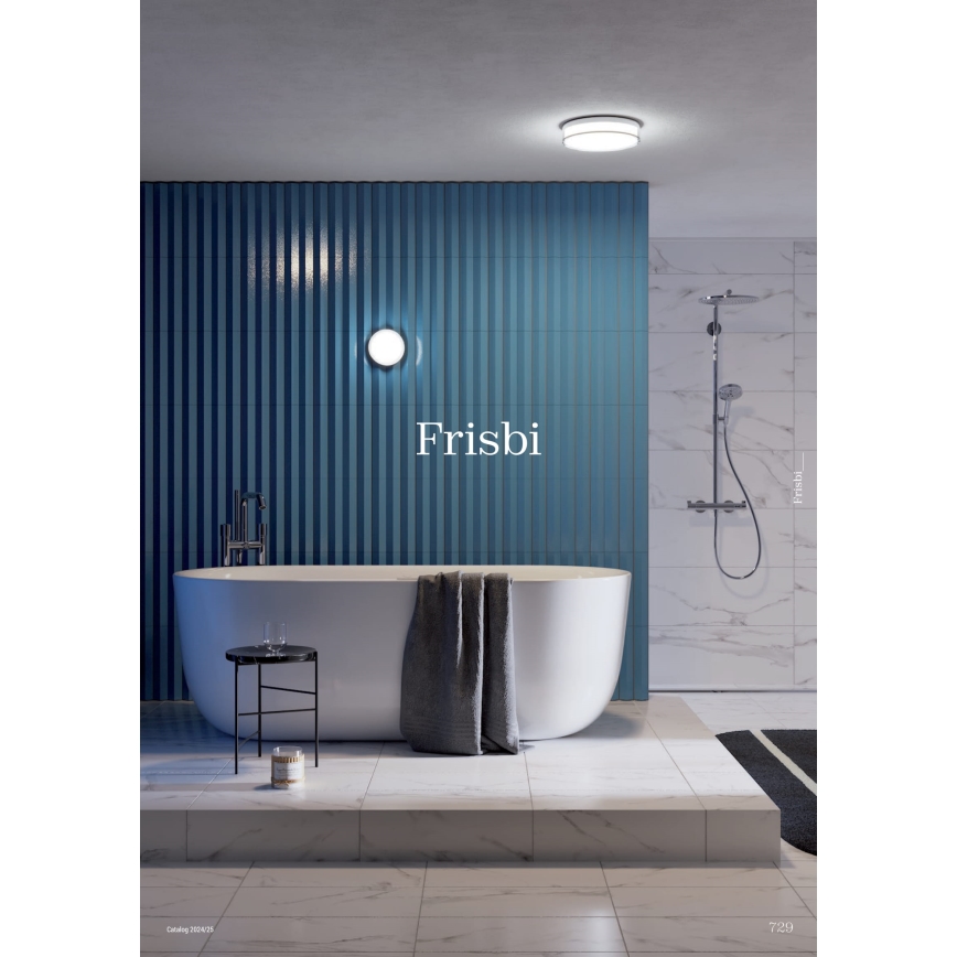 Redo 01-3725 - Iluminação de teto para casa de banho LED FRISBI LED/8W/230V diâmetro 15 cm CRI 90 IP44 cromado brilhante