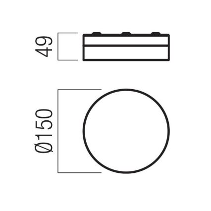 Redo 01-3729 - Iluminação de teto para casa de banho LED FRISBI LED/8W/230V diâmetro 15 cm CRI 90 IP44 branco