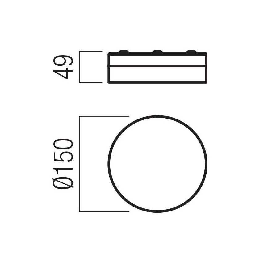 Redo 01-3729 - Iluminação de teto para casa de banho LED FRISBI LED/8W/230V diâmetro 15 cm CRI 90 IP44 branco