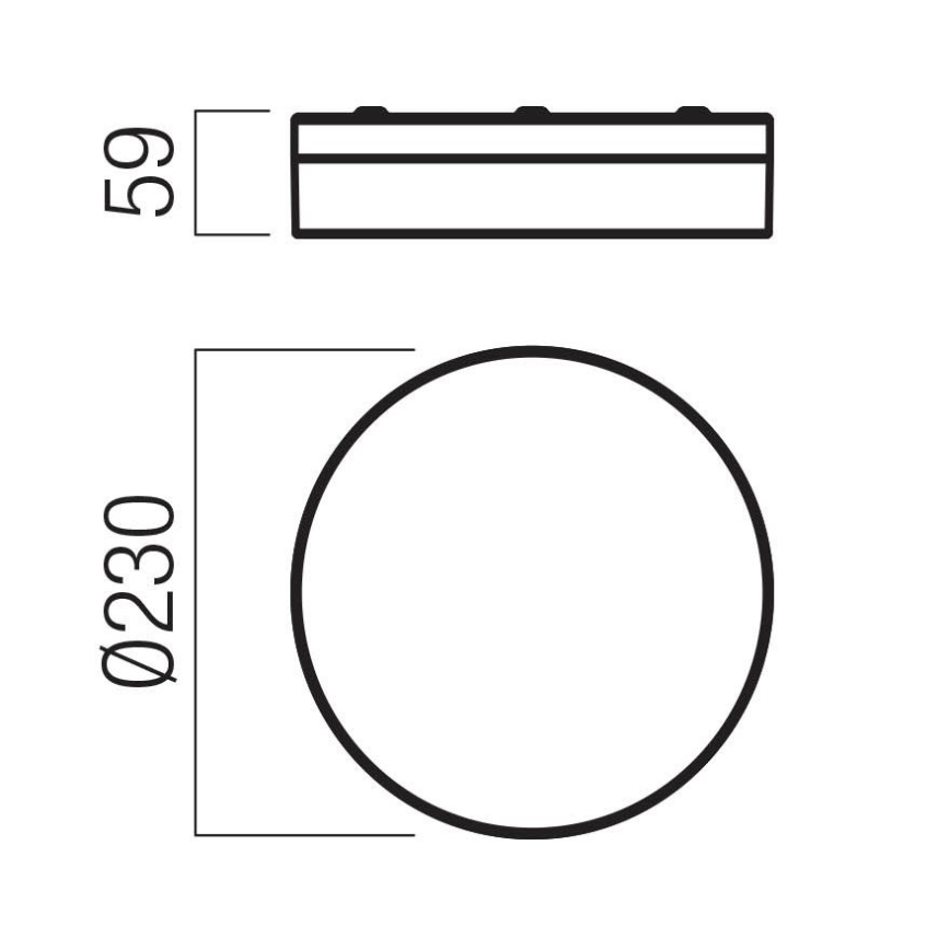 Redo 01-3731 - Iluminação de teto para casa de banho LED FRISBI LED/12W/230V diâmetro 23 cm CRI 90 3000/4000K IP44 branco
